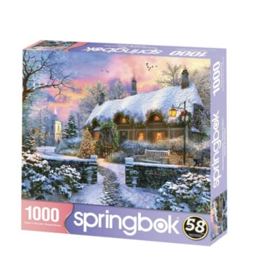Springbok 1000 Piezas Rompecabezas Casa de Navidad - Hecho en EE. UU. 24”x30” ¡NUEVO! Foto 1 de 4