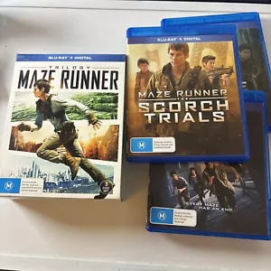 Maze Runner Trilogy (Blu-ray, 2018, 3-Disc) Dylan O'Brien Region B - Picture 1 of 12