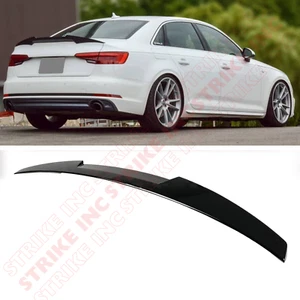 For Audi A4 & S4 B9 2017-2021 Style Rear Trunk Gloss Black M4 Spoiler Wing Lid - Picture 1 of 13