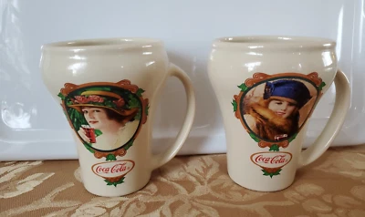 Juego De 2 Tazas Colección Artistry of Coca Cola Colección Fantasía Dama Coca Años 80 Foto 1 de 4