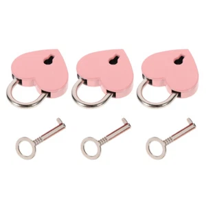 3 Sets Diary Lock Locker Decor Herzschloss Reisen Vorhängeschlösser - Bild 1 von 10