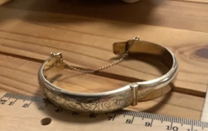 Echt Silber Armreif antik vintage 925 Silber Silver bracelet cuff 1957 graviert - Bild 1 von 5
