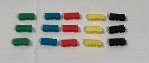 Ticket To Ride Set 15 Trains, 5 Each Color - Game Replacement Pieces Parts NEW