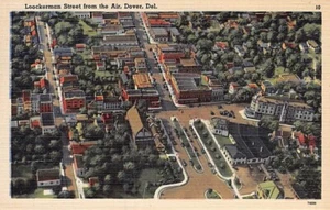 Postal DE: Loockerman Street from Air, Dover, Delaware, lino, sin publicar - Imagen 1 de 2