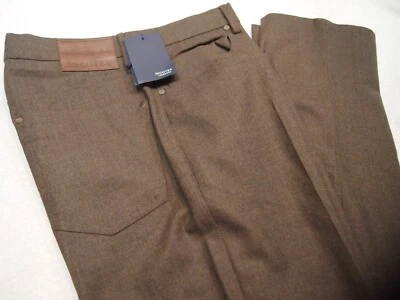 Incotex Moss Brown Wool & Cashmere 5 Pocket Pants Pants NWT $395 32 x 36 - Image 1 of 4