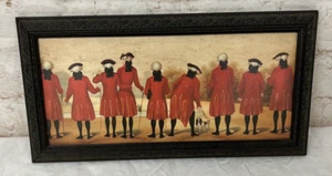 Pelucas blancas y abrigos rojos de arte de pared aristócrata para hombre en línea Francia década de 1700 - Imagen 1 de 6