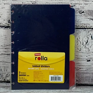 Staples Rolla Tabbed Trennwände robust Poly verschiedene Farben Junior Größe NEU - Bild 1 von 5