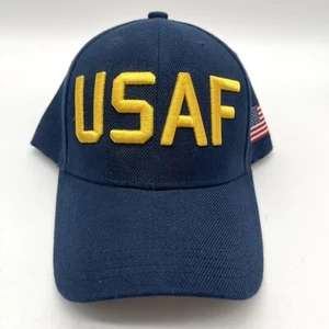 Sombrero de la Fuerza Aérea de los Estados Unidos Logotipo Bordado Parche Bandera Azul Ajustable Hombres USAF - Imagen 1 de 6