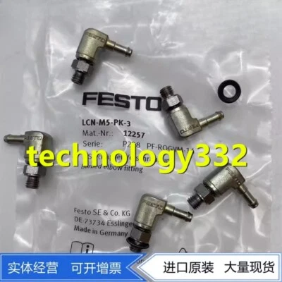 1PC NEW FESTO L barb joint  LCN-1/8-PK-4 11956 #LM - Image 1 of 2