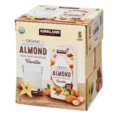 Kirkland Signature bebida orgánica de almendras, vainilla, 6 paquetes x 32 oz 192 oz en total Foto 1 de 4
