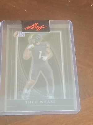 theo wease 1/1 card one of out 1 Missouri tigers Rc Rookie Mizzou Ncaa Rare rc 1 - Image 1 of 2