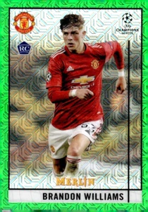 BRANDON WILLIAMS 2020 MERLIN **GREEN MOJO** REFRACTOR RC ROOKIE /99 !! SP🔥MAN U - Picture 1 of 2