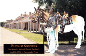 USPS 1st Day Ceremony Program #2818 Buffalo Soldiers Black History Fort Concho - Picture 1 of 4