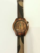 Apache Pine Wolf Carved Camo Strap 45mm Face Watch