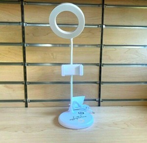 New VIVITAR 2-in1 light Ring Vlogging Desk Lamp LED With Adjustable Phone Holder