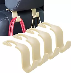 Car Seat Headrest Hook 4 Pack Hanger Storage Organizer Handbag Coat fit Vehicle - Picture 1 of 6