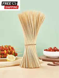 100pcs Disposable BBQ Bamboo Skewers, For Home Use, Outdoor Camping BBQ - NEW - Picture 1 of 9