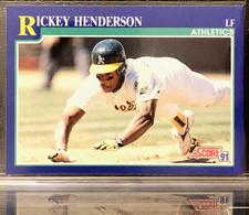 1991 SCORE ~ Rickey Henderson ~ Oakland A's, NY Yankees ~ HOF