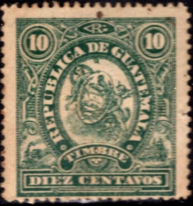 Latin America 1896 GUATEMALA REVENUE MLH OG - Picture 1 of 1