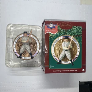 Carlton Cards 2003 Lou Gehrig #4 NY Yankees MLB Heirloom Collection Ornament - Picture 1 of 3