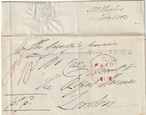 1802/3 EARLY TAVISTOCK 233 INVOLUCRO CHILOMETRAGGIO IN SCATOLA OHM TO COX ROYAL MARINES AGENTE - Foto 1 di 3