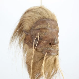 Réplica! Cabeza retráctil Colgante de espejo Shrunken Head Tsantsa Ecuador Jívaro Decoración - Imagen 1 de 2