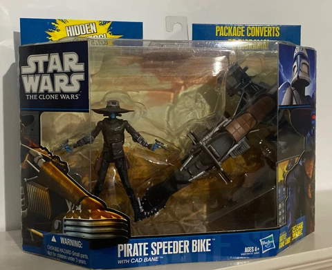 Cad Bane W/ Pirate Speeder Bike Star Wars The Clone Wars Hasbro 2010 US Seller Cover