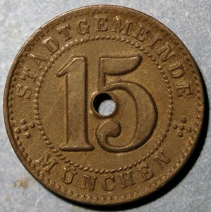 German States 15 Pfennig 1918 Munchen - Picture 1 of 2