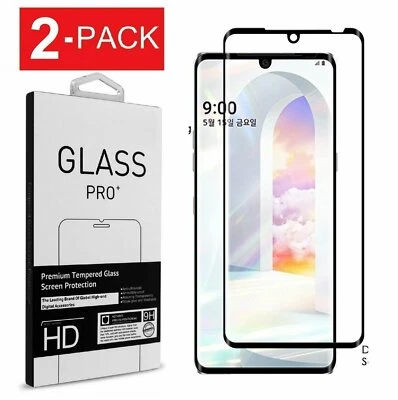 2-Pack For LG Velvet Curved Edge 3D Tempered Glass Film Guard Screen Protector - Image 1 of 4