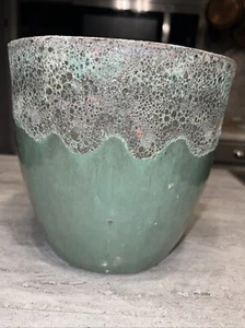 Emissary Plant Pots 10x9 Round Planter Drainage Holes Ceramic 1st Reef/spa Blue - Picture 1 of 16