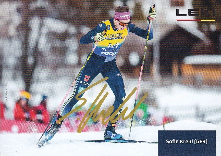 Sofie KREHL - Silber Olympia 2022 Skilanglauf, Original-Autogramm! - Bild 1 von 1
