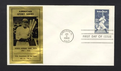 1983 FDC sc 2046 Babe Ruth First Day Cover Chicago, Illinois 1 - Image 1 of 2