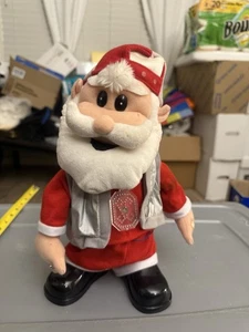 Gemmy Animated Plush “Gettin’ Jiggy With It” Parody Rapping Santa 12.5” - Picture 1 of 7