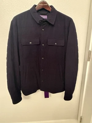 Chaqueta de lana acolchada Ralph Lauren Purple Label Watson para hombre L azul marino nueva con etiquetas $1995 Foto 1 de 4
