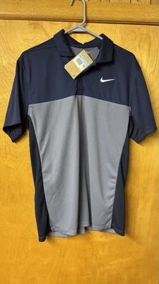 Camisa de golf Nike Dri-Fit multicolor con logotipo Nike Swoosh frontal mediana nueva con etiquetas Foto 1 de 3