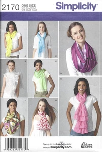 Simplicity Andrea Schewe Pattern #2170-Scarves-Make for  Christmas Gifts - Picture 1 of 1