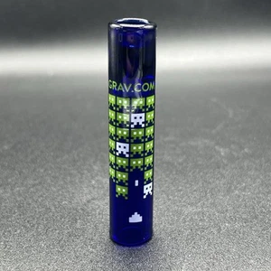 GRAV® 16mm Whimsical Taster One Hitter Bowl Pipe - Blue - "Retro Game" - Picture 1 of 5