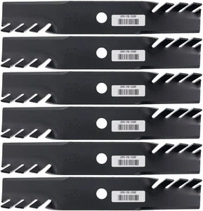 6 USA Mower Blades® Toothed for Exmark® 103-6387-S 103-6402-S 36" 52" Deck - Picture 1 of 7