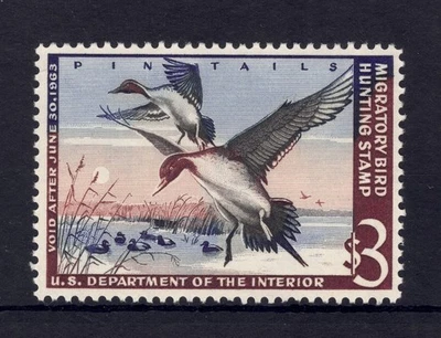 US Scott # RW29, MINT / VF / NH $3 Federal Duck Stamp! SCV $110.00 - Image 1 of 2