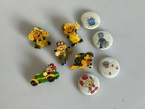 5 x Vintage Enamel Licensed Nintendo Mario Bros. Pins (1988) + Bonus - Picture 1 of 7