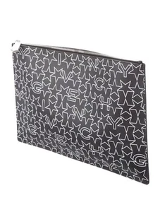 Givenchy Star Black Clutch Envelope Pouch Zip 13”x9” - Picture 1 of 20