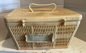 CESTINO Merenda CANESTRELLO ASILO VINTAGE ANNI 60 plastica made in italy - Imagen 1 de 5