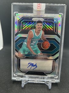 2020-21 Panini Prizm Lamelo Ball Rookie RC Silver Penmanship Auto RP-LMB Rare 🔥