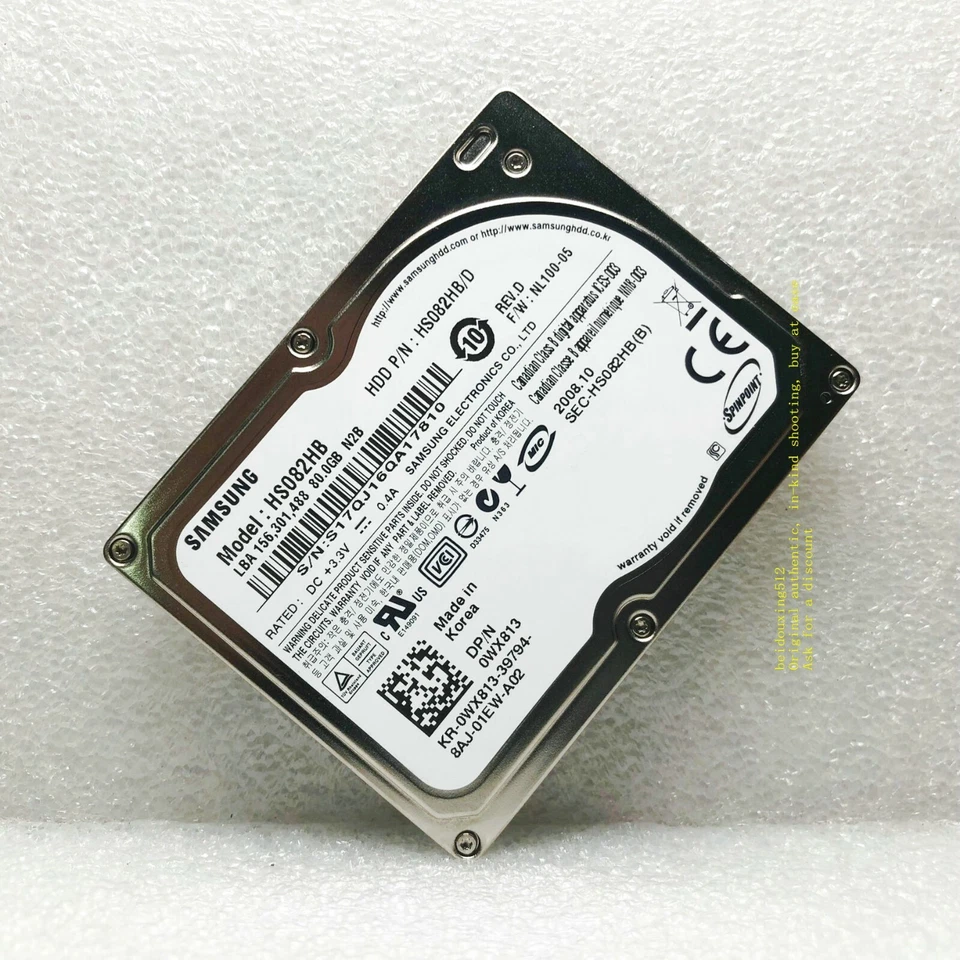 Samsung HS082HB 4200RPM 1.8" Internal HDD for iPod  Hard Drive - Image 1 of 4
