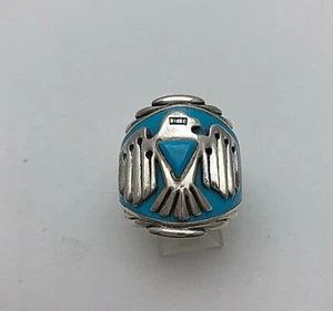 Navajo Sterlingsilber 0,925 25 mm breit türkis Adler Zigarrenband Ring Größe 8 1/2 - Bild 1 von 12