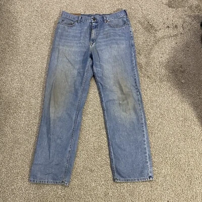 VTG Chaps Denim Jeans Men’s 34x32 Relaxed Fit Blue Light Wash 90s Y2K Style - Image 1 of 4