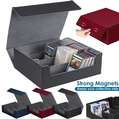 Trading Card Storage Box Card Storage Box 3 Rows Magnetic Closure Card Box 1800+ - Image 1 of 4