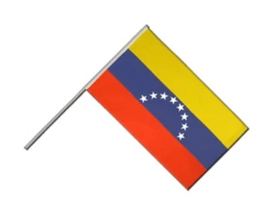 Stockflagge Stockfahne Venezuela 8 Sterne 60x90cm Fahne Flagge mit Stock - Bild 1 von 1