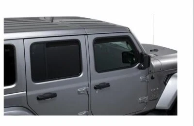 Viseras de ventana negras Rainguard 4 piezas. Se adapta a Jeep Wrangler JL 2018-2021 Foto 1 de 2