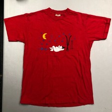 Vintage Signal Tag Vail Colorado Ski Bear Single Stitch Medium Red T Shirt Vtg 